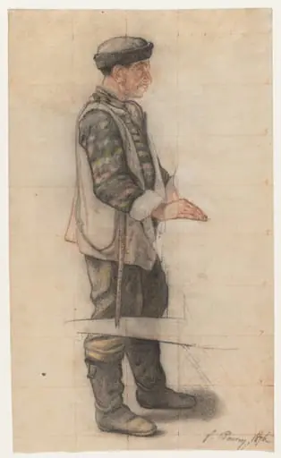 The Stretcher Bearer (Study for "Le Couvreur tombé"), by François Bonvin