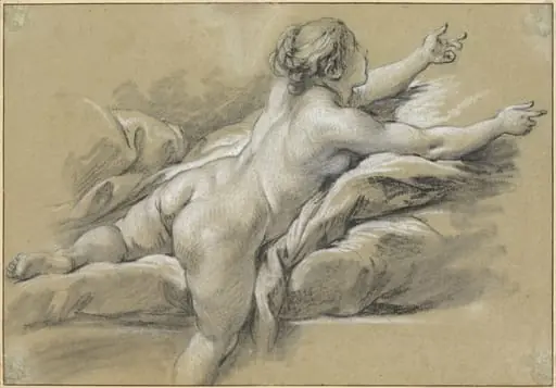 A Nude Woman Reaching to the Right, by François Boucher