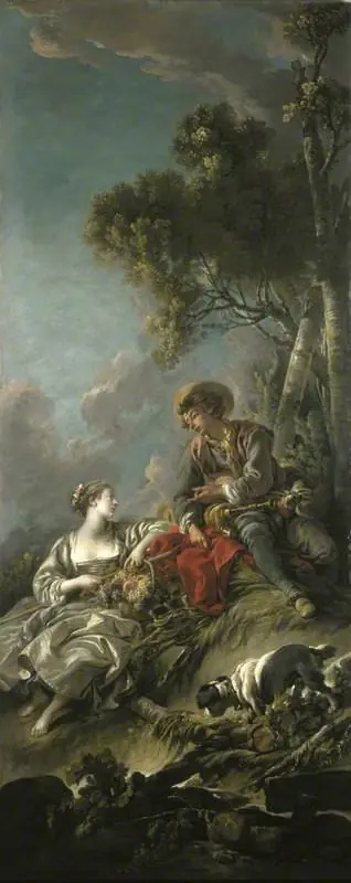 A Pastoral Scene ('L'Aimable Pastorale'), by François Boucher