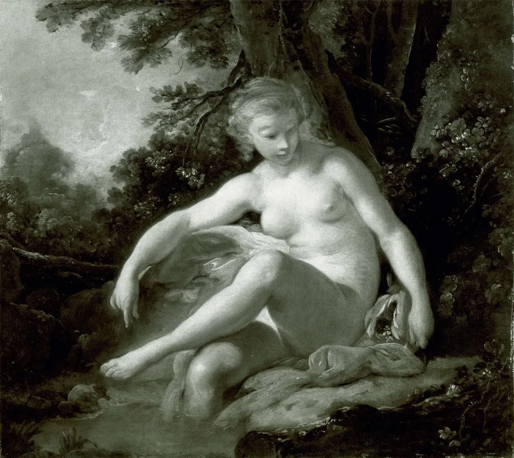 Bathing Nymph, by François Boucher, oil, 1747