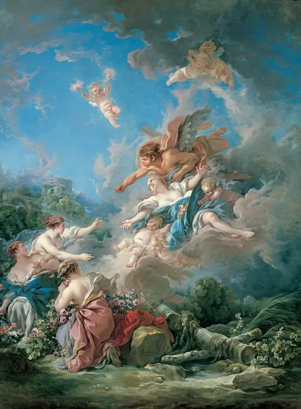 Boreas Abducting Oreithyia, by François Boucher