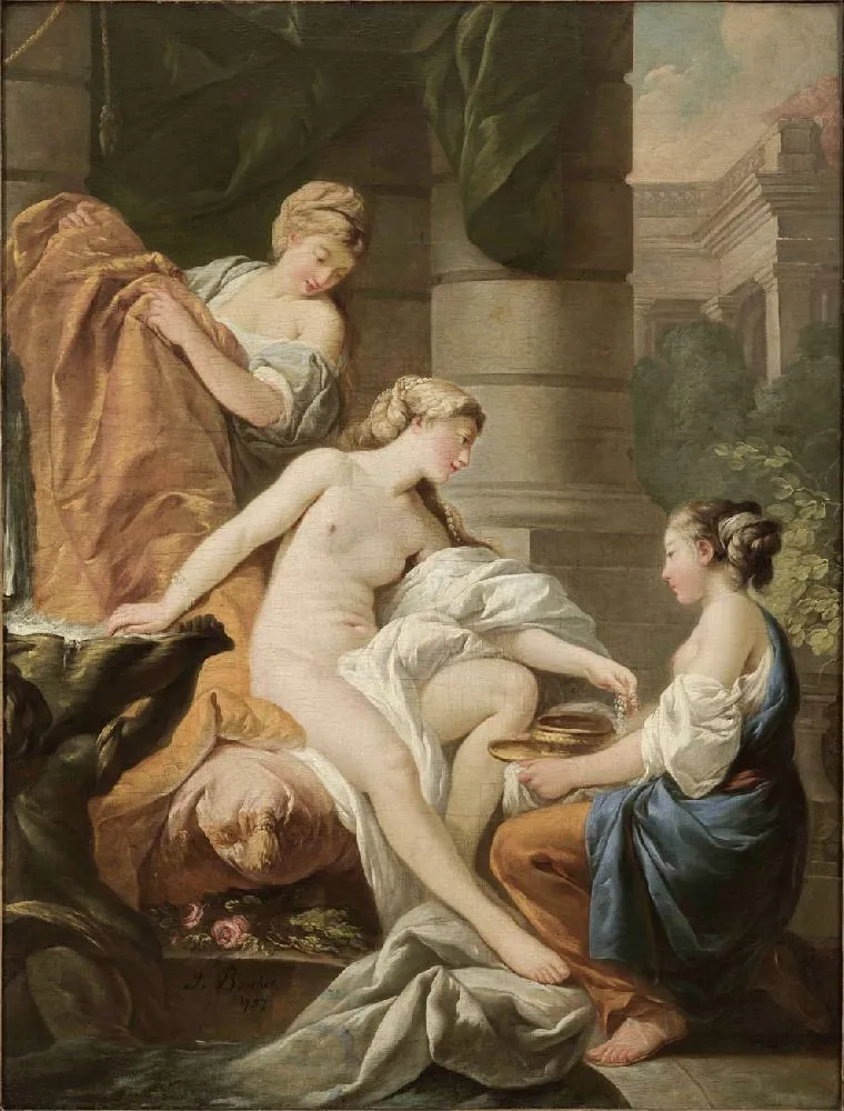 David and Bathsheba, by François Boucher, oil, 1757