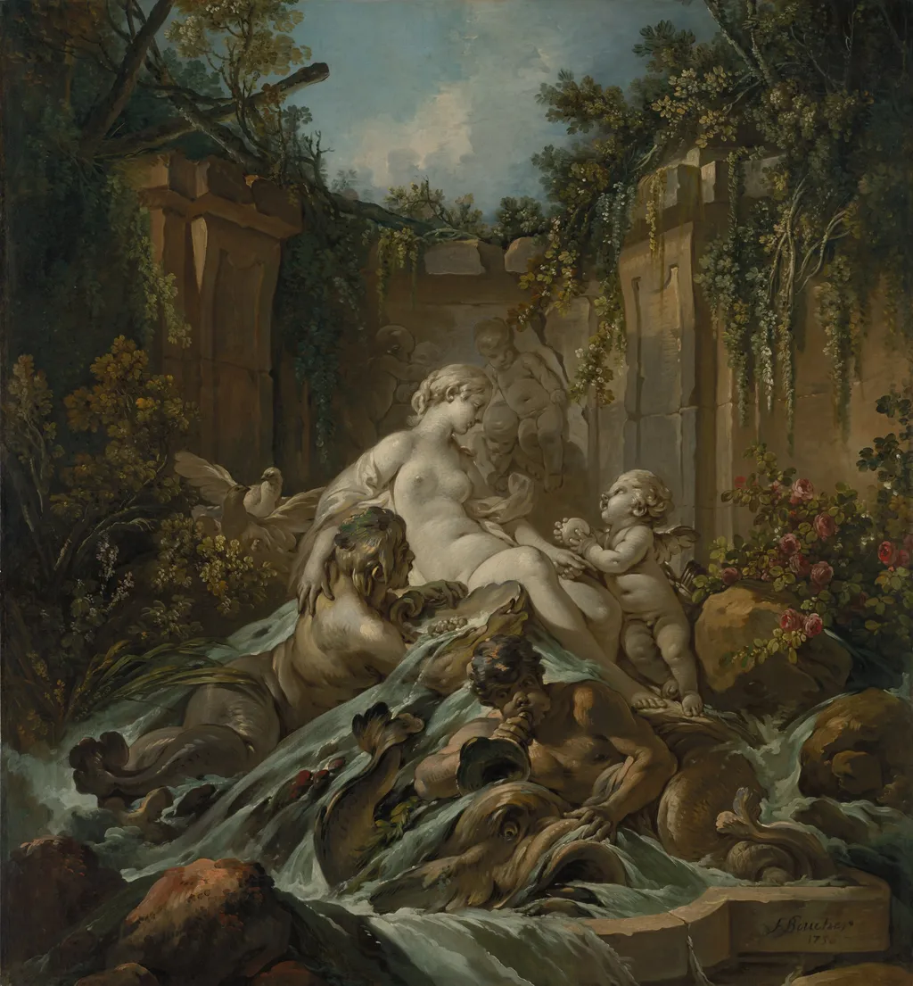 Fountain of Venus, by François Boucher, oil, 1756