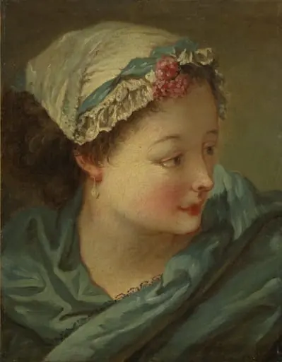 Head of a Young Woman, by François Boucher