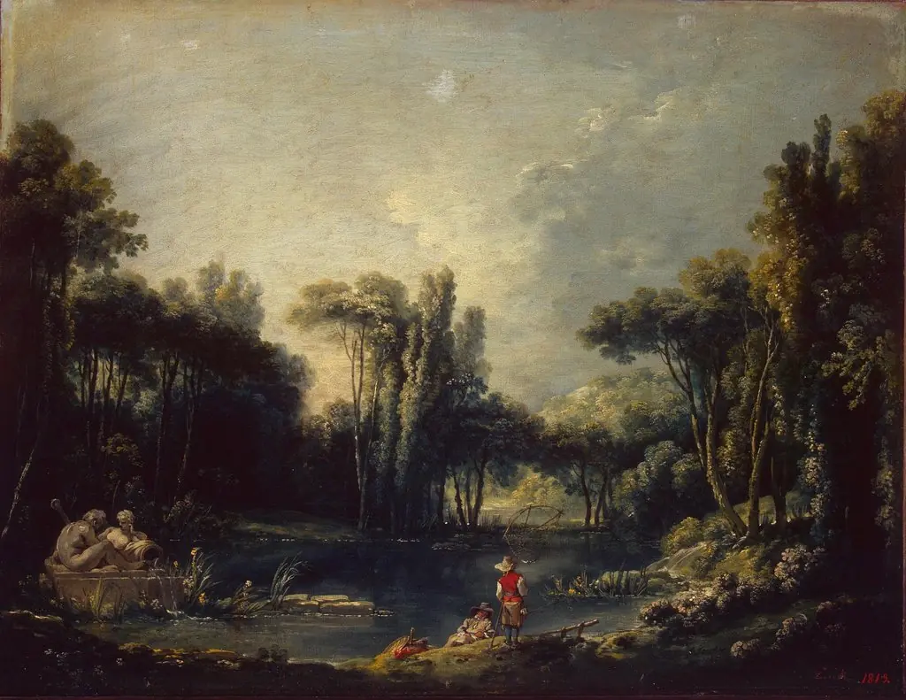 Landscape with a Pond, by François Boucher