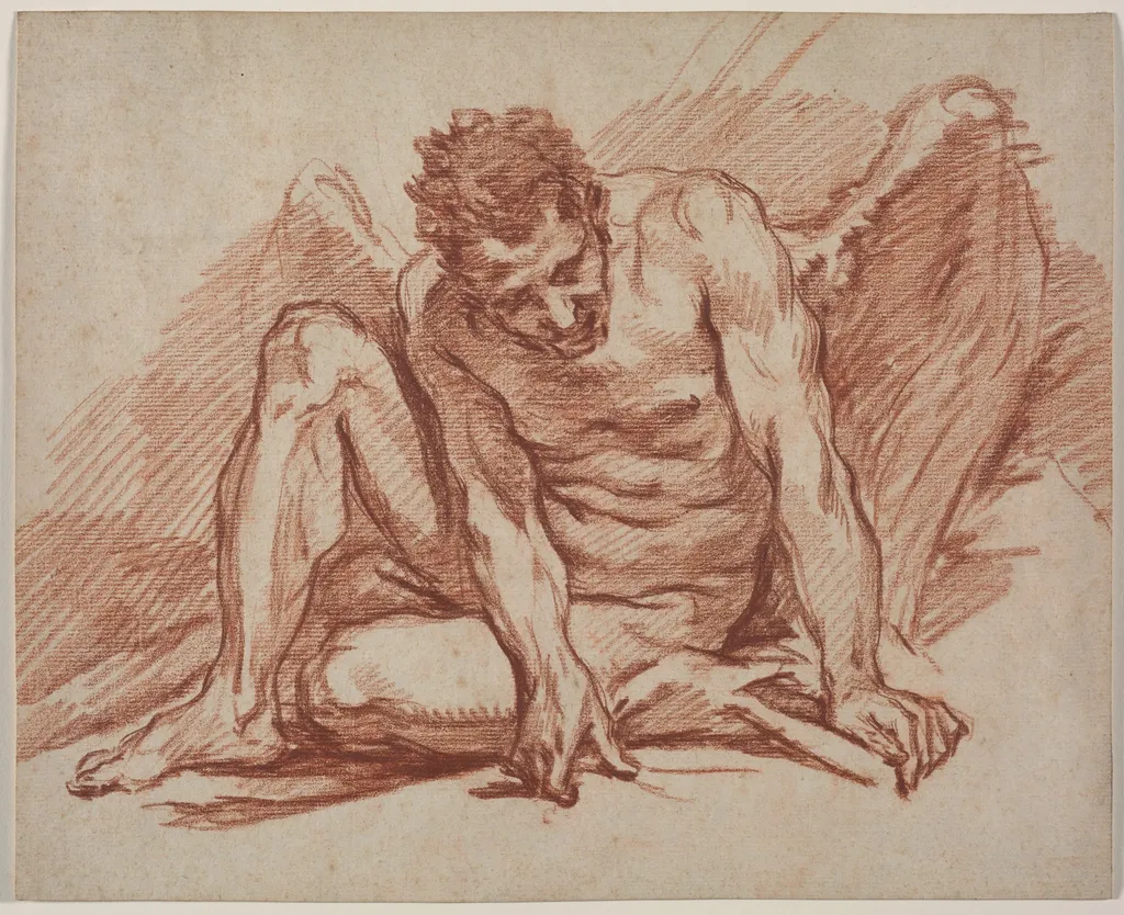 Male Academy with Wings, by François Boucher, 1748