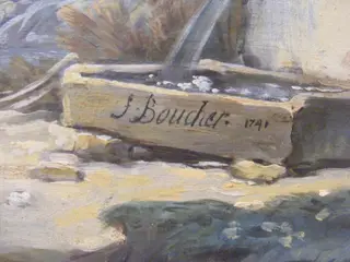 Pastoral River Landscape, by François Boucher, 1741
