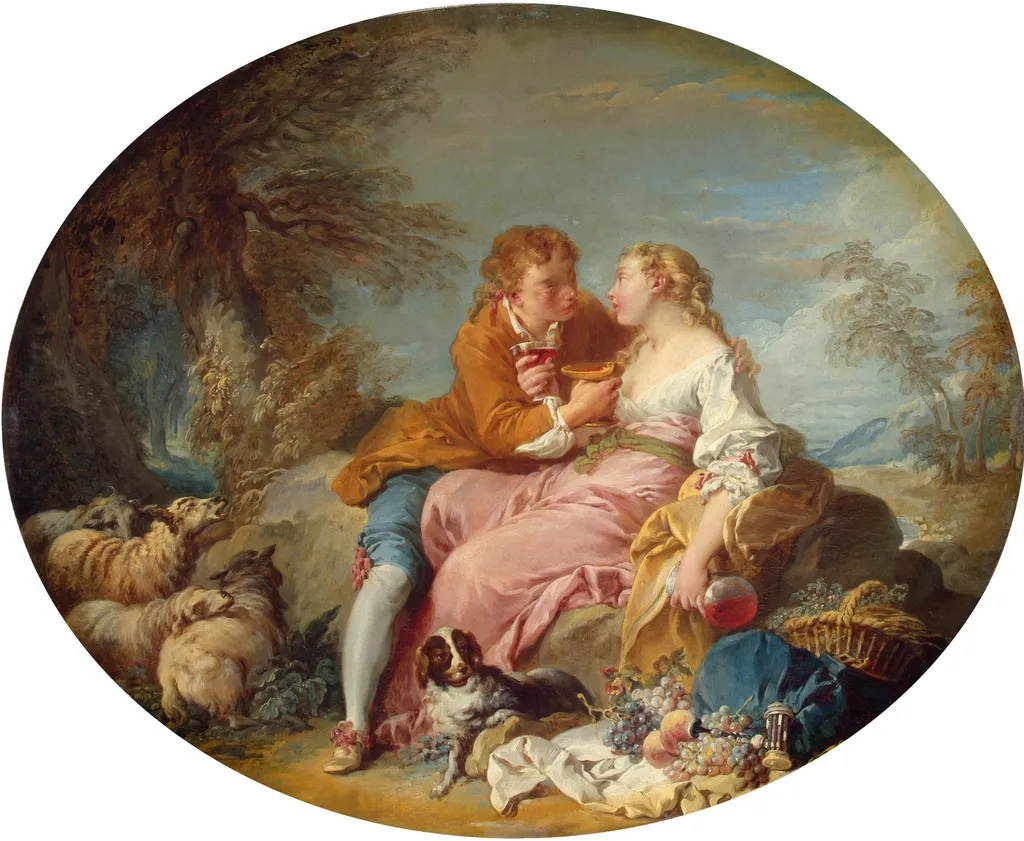 Pastoral Scene, by François Boucher, oil, 1731