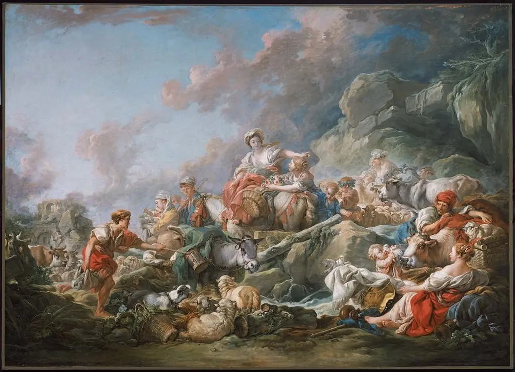 Return from Market, by François Boucher