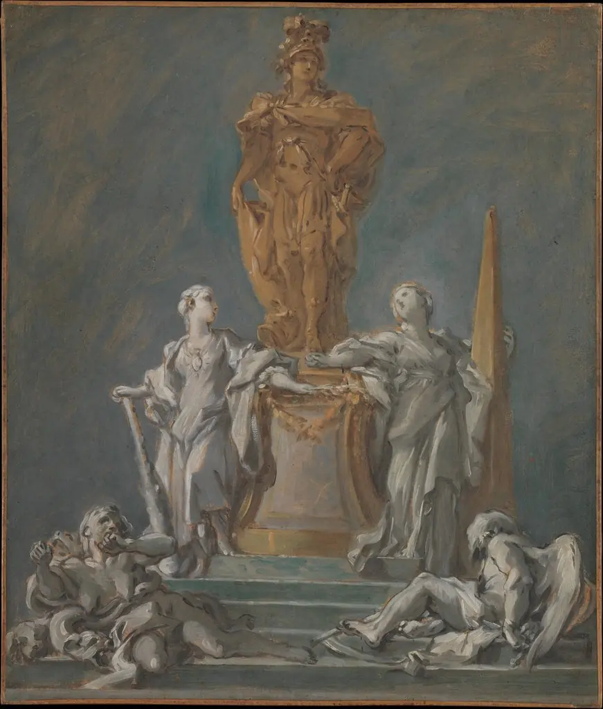 Study for a Monument to a Princely Figure, by François Boucher, 1746