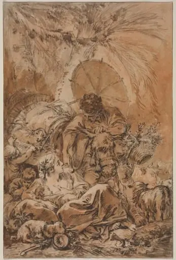 The Departure of Jacob, by François Boucher