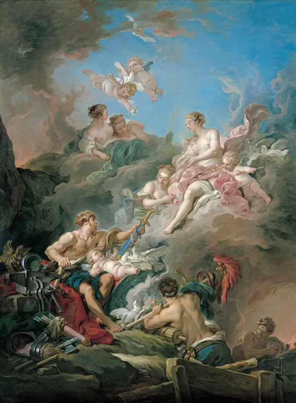 Venus at Vulcan's Forge, by François Boucher, oil, 1769