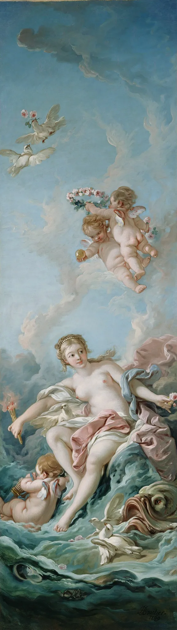 Venus on the Waves, by François Boucher, oil, 1769