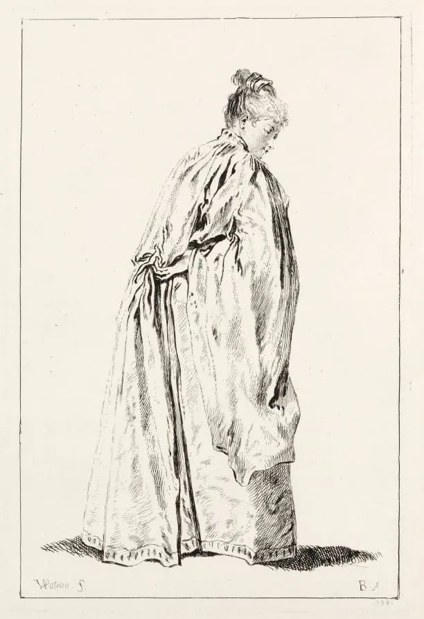 Woman Standing, by François Boucher, 1730