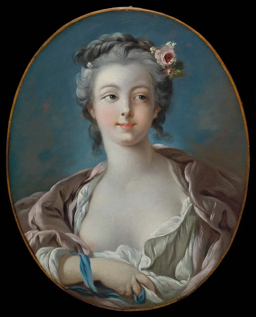 Young Woman with Flowers in Her Hair, by François Boucher