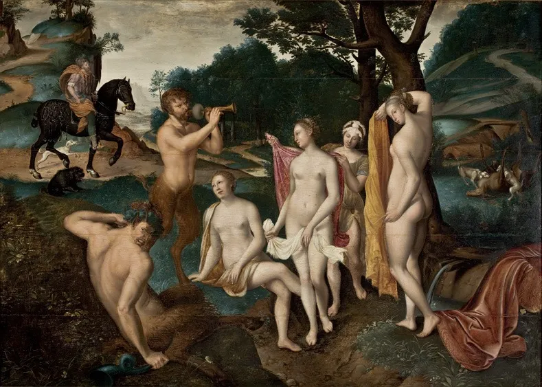 The Bath of Diana, by François Clouet, oil, 1559
