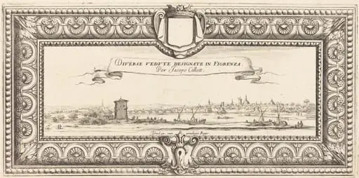 Title Page for Callot's "Various Italian Landscapes", by François Collignon