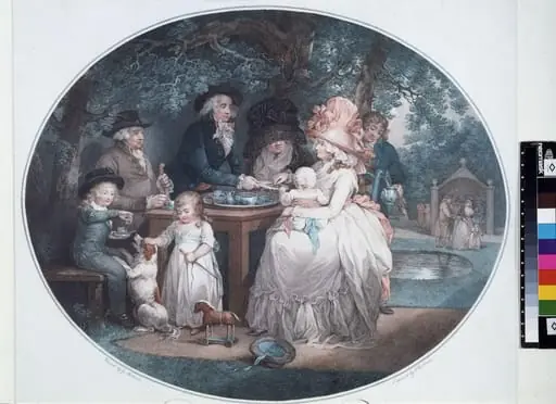 A Tea Garden, by François David Soiron