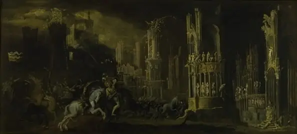 Architectural Fantasy with the Conversion of Saul (Saint Paul), by François de Nomé
