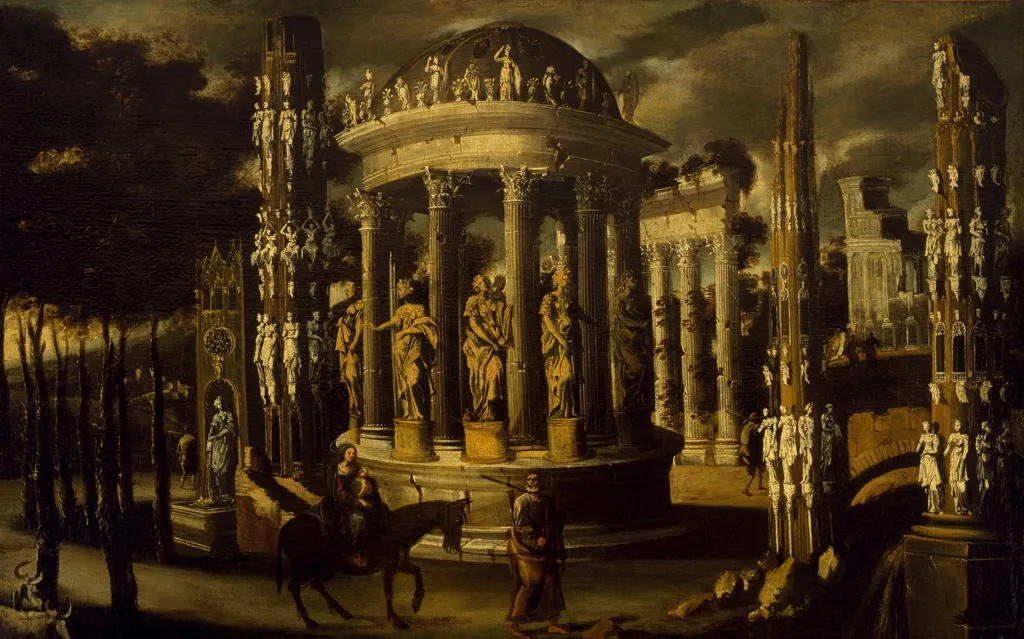 The Flight into Egypt, by François de Nomé, oil, 1625