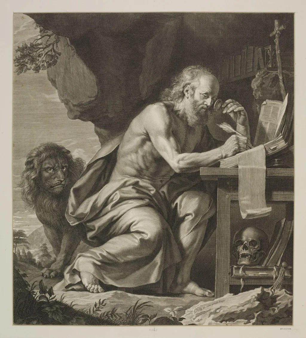 St. Jerome, by François de Poilly, 1635