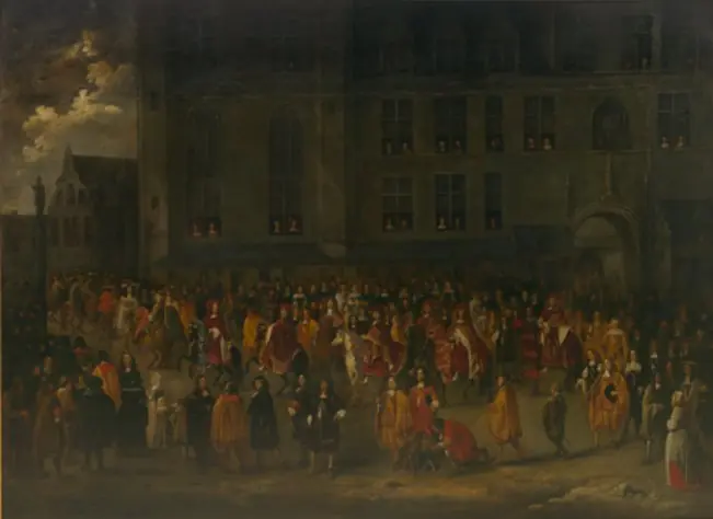 Cavalcade of the Knights of the Golden Fleece leaving the Palace of Brussels, by François Duchatel
