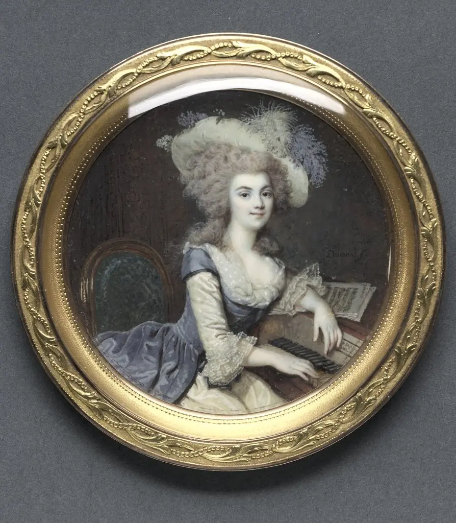 Portrait of a Woman at a Harpsichord, by François Dumont