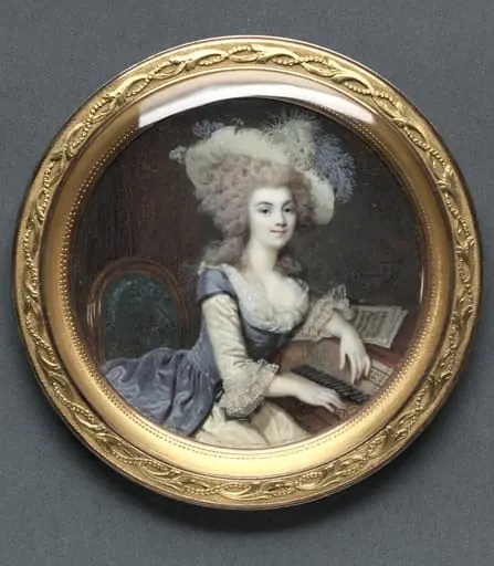 Portrait of a Woman at a Harpsichord, by François Dumont