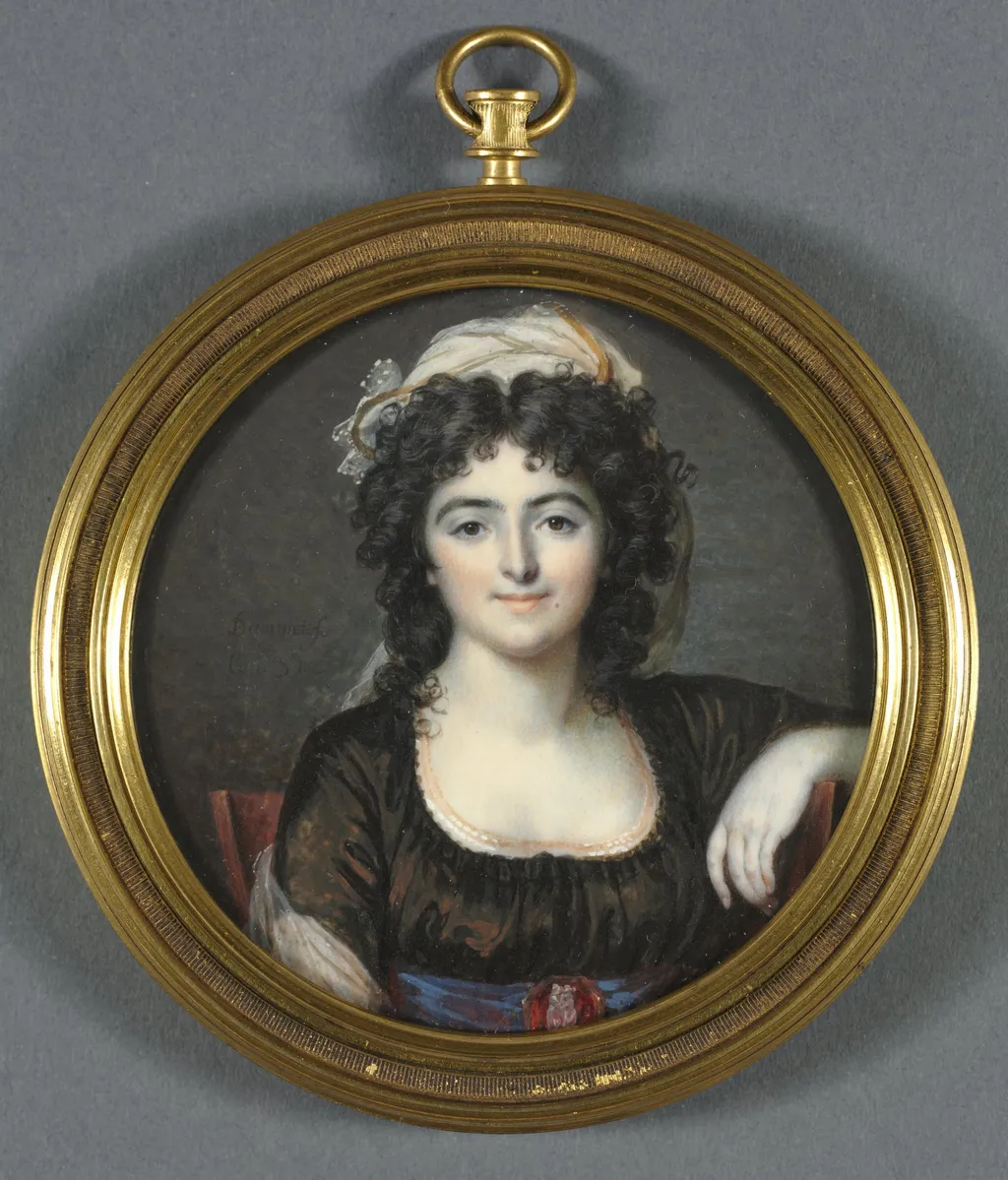 Portrait of a Woman in a Brown Dress, by François Dumont, unspecified, 1795