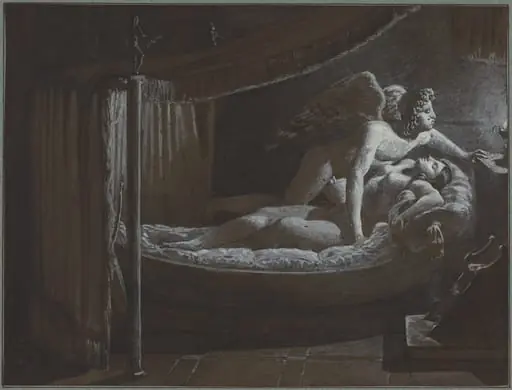 Cupid with Psyche Extinguishing the Lamp, by François-Édouard Picot