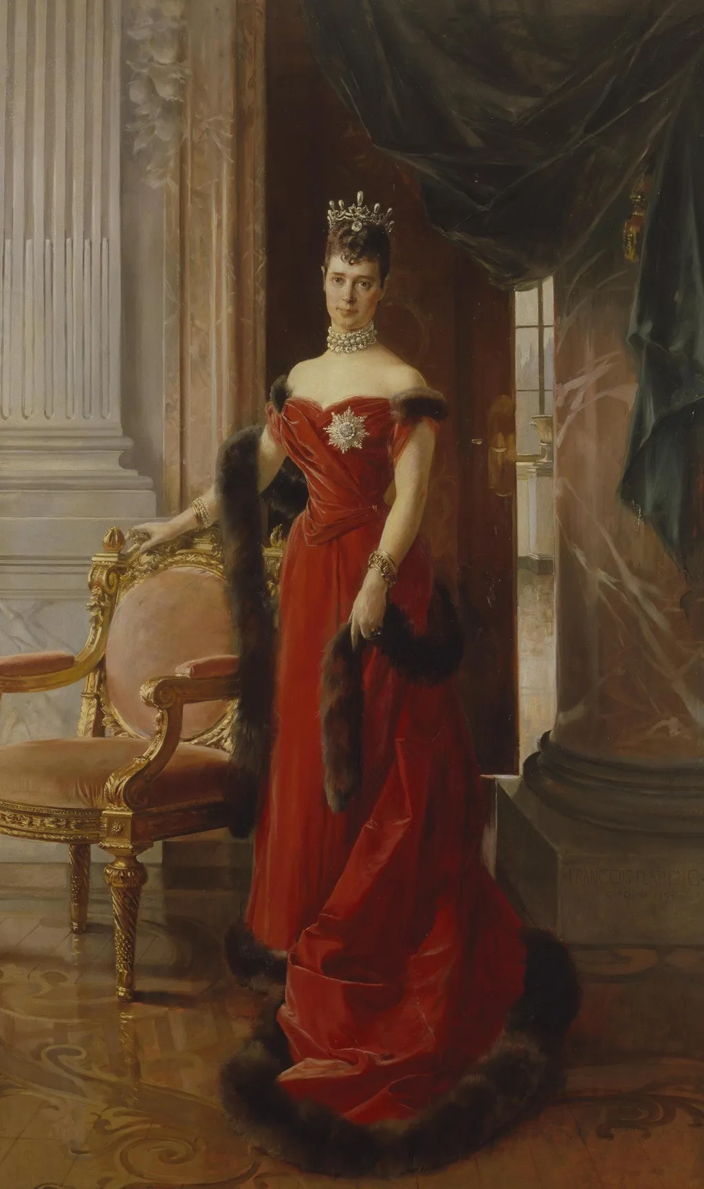 Portrait of Empress Maria Fedorovna, by François Flameng, oil, 1898
