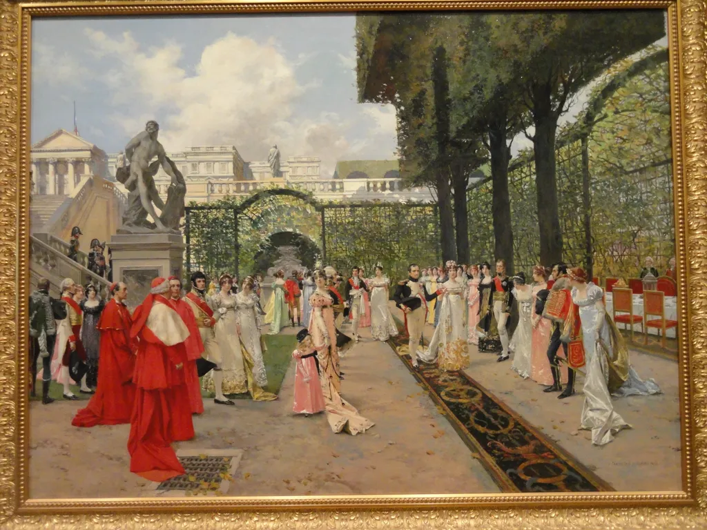 Reception at Compiegne in 1810, by François Flameng, oil, 1898