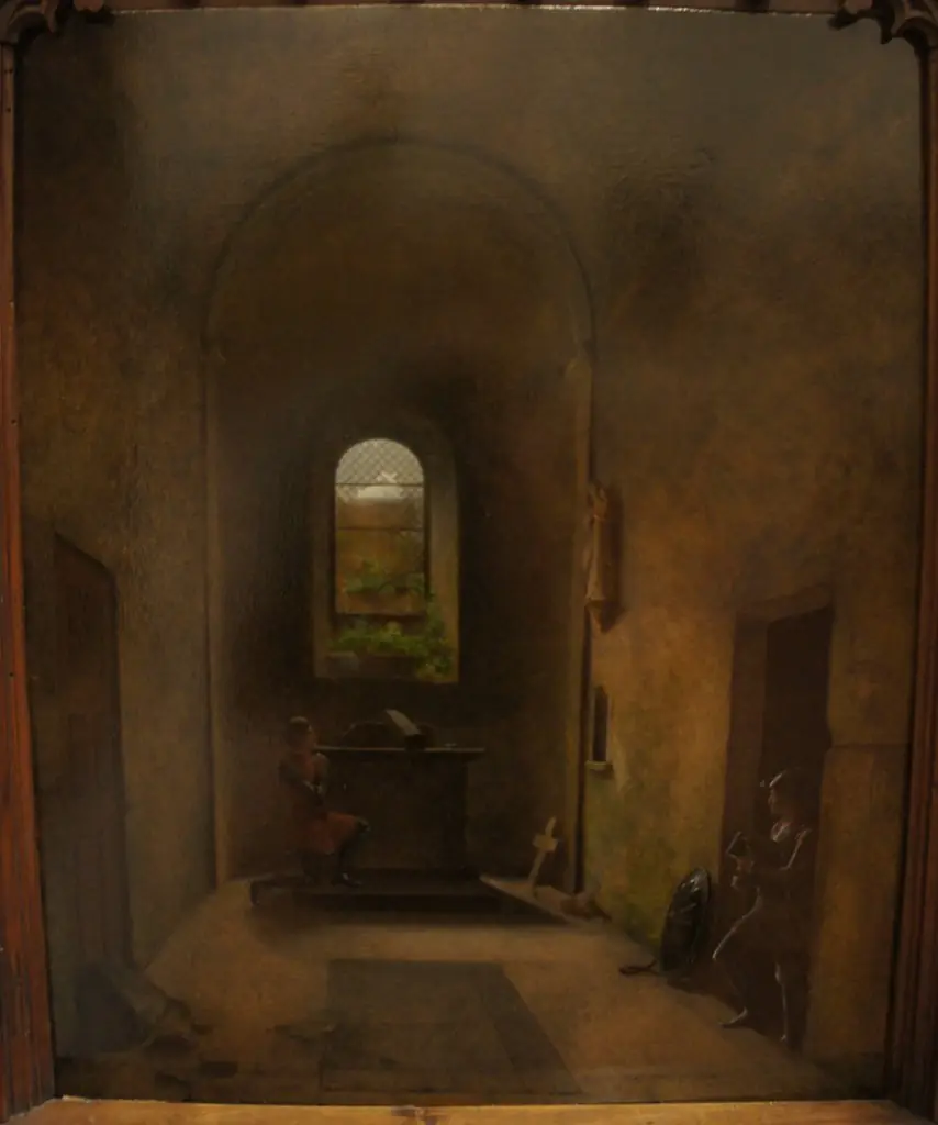 A Knight at Prayer in a Chapel, Preparing Himself for Combat, by François Fleury-Richard