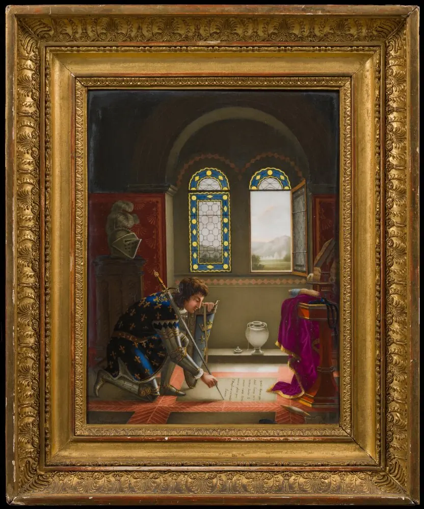 Charles VII Writing a Farewell Letter to His Wife, by François Fleury-Richard