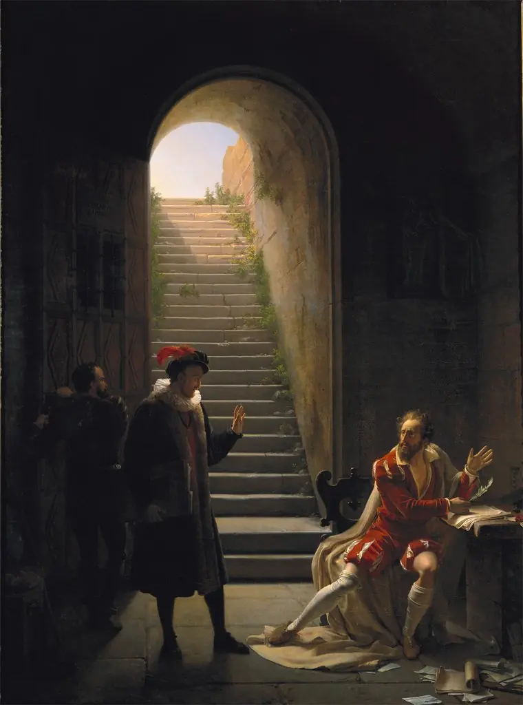 Montaigne Visiting Torquato Tasso in Prison, by François Fleury-Richard
