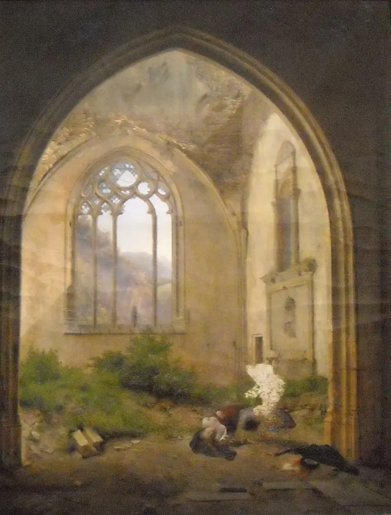 Scene in a Ruined Chapel, by François Fleury-Richard