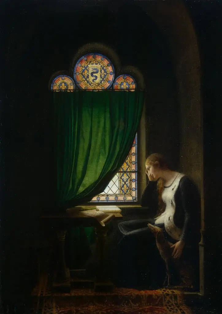 Valentine of Milan Mourning her Husband, the Duke of Orléans, by François Fleury-Richard
