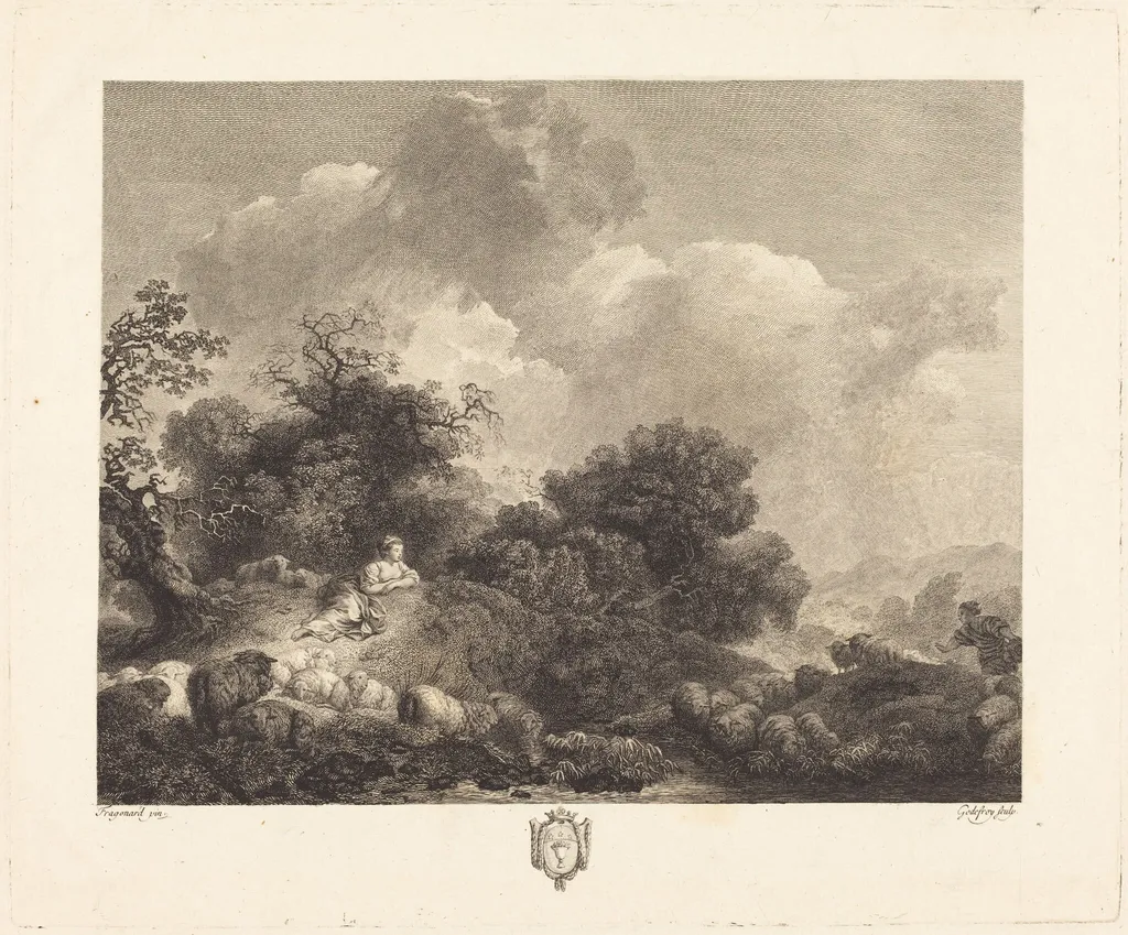 Annette a l'age de quinze ans (Annette at the Age of Fifteen Years), by François Godefroy, ink, 1772
