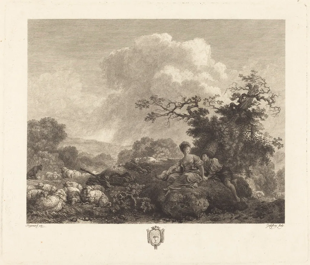 Annette a l'age de vingt ans (Annette at the Age of Twenty Years), by François Godefroy, ink, 1772