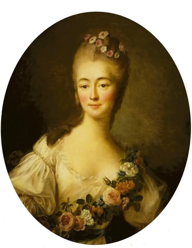 Portrait of the Countess Du Barry as Flora, by François-Hubert Drouais