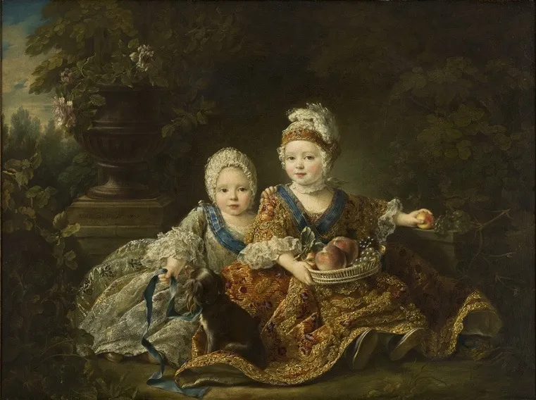 The Duke of Berry and the Count of Provence as Children, by François-Hubert Drouais, oil, 1757