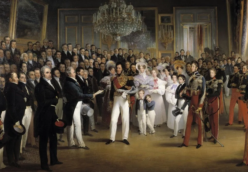 The Chamber of Deputies Received at the Palais-Royal by the Duke of Orleans, by François Joseph Heim, oil, 1834