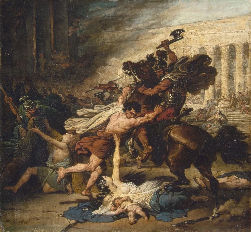 The Sack of Jerusalem by the Romans, by François Joseph Heim, oil, 1824