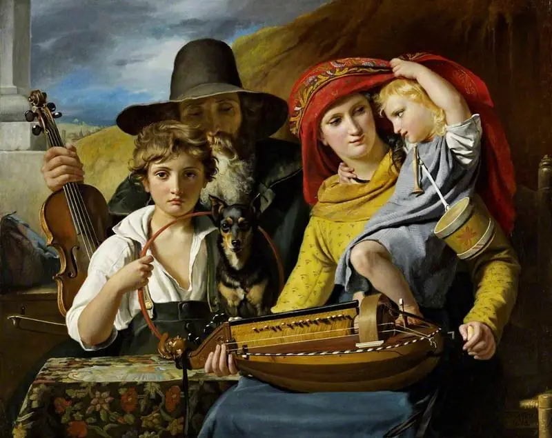 Les Musiciens ambulants [A Musician Family], by François-Joseph Navez