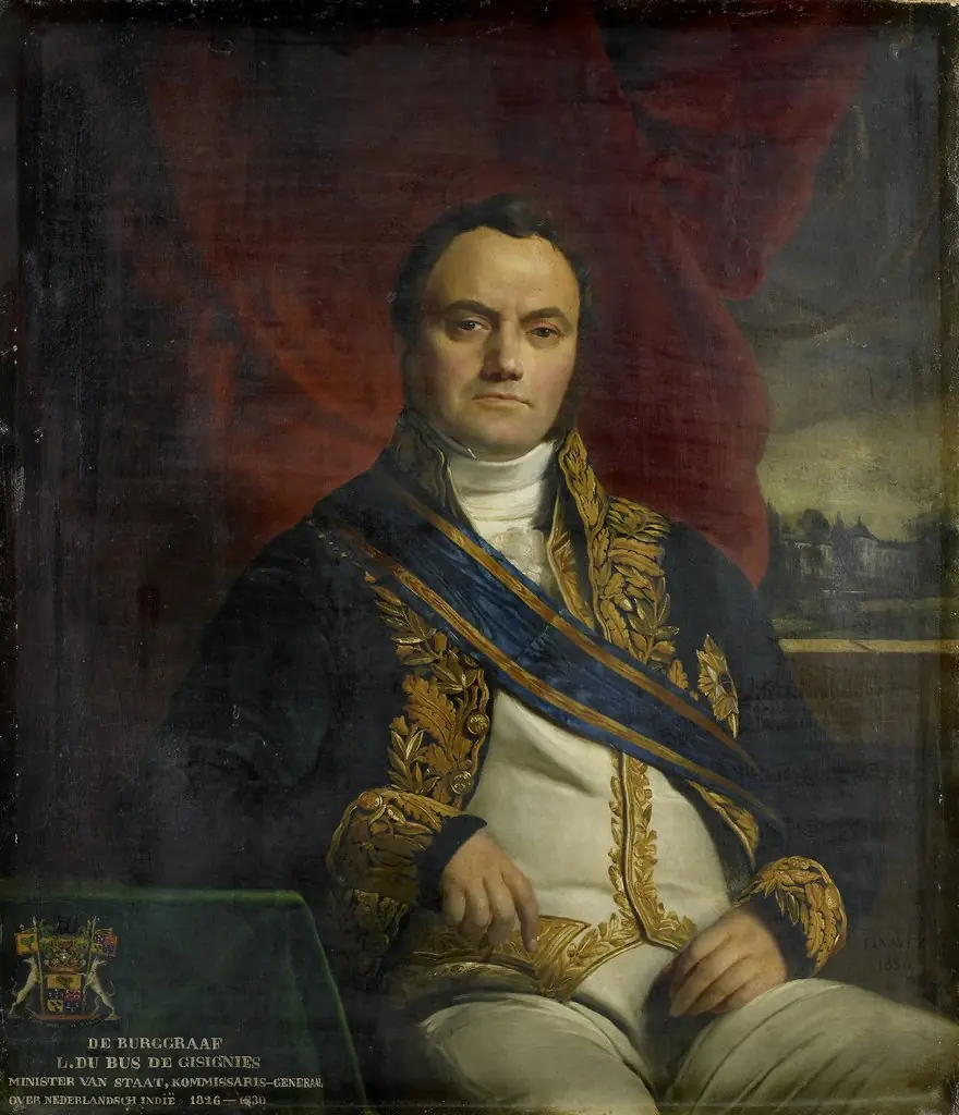Portrait of Léonard Pierre Joseph, Viscount du Bus de Gisignies, Commissioner-General, by François-Joseph Navez