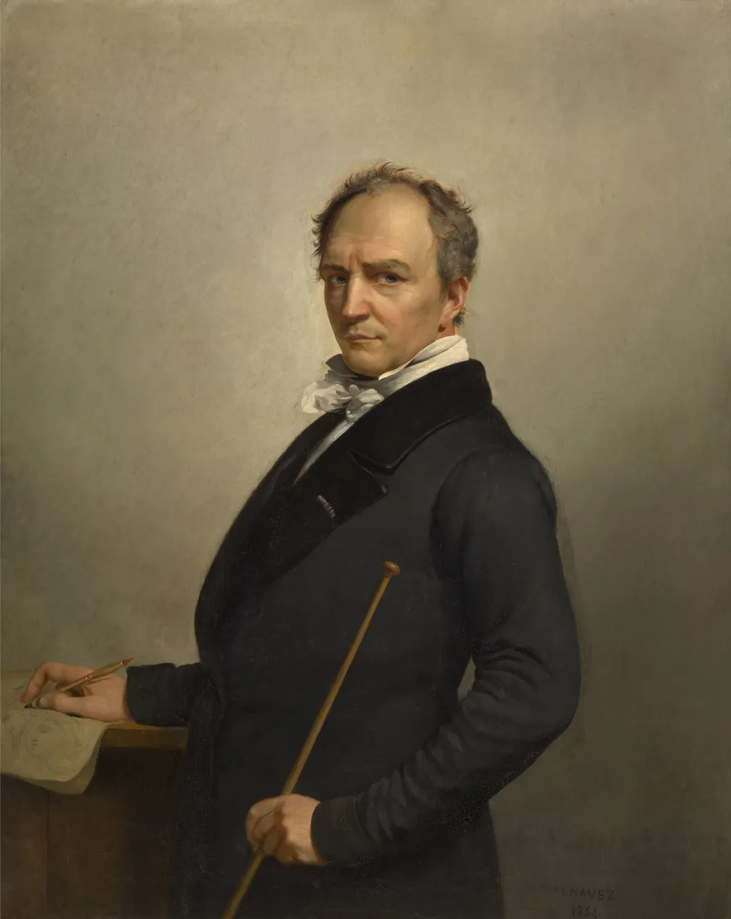 Self Portrait, by François-Joseph Navez, oil, 1854