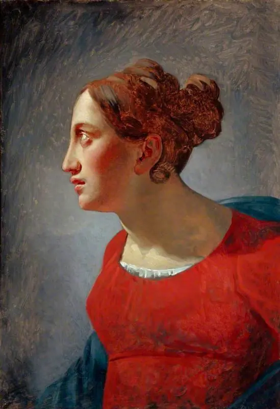 Study of Mademoiselle Luisa at the home of Portaels, by François-Joseph Navez