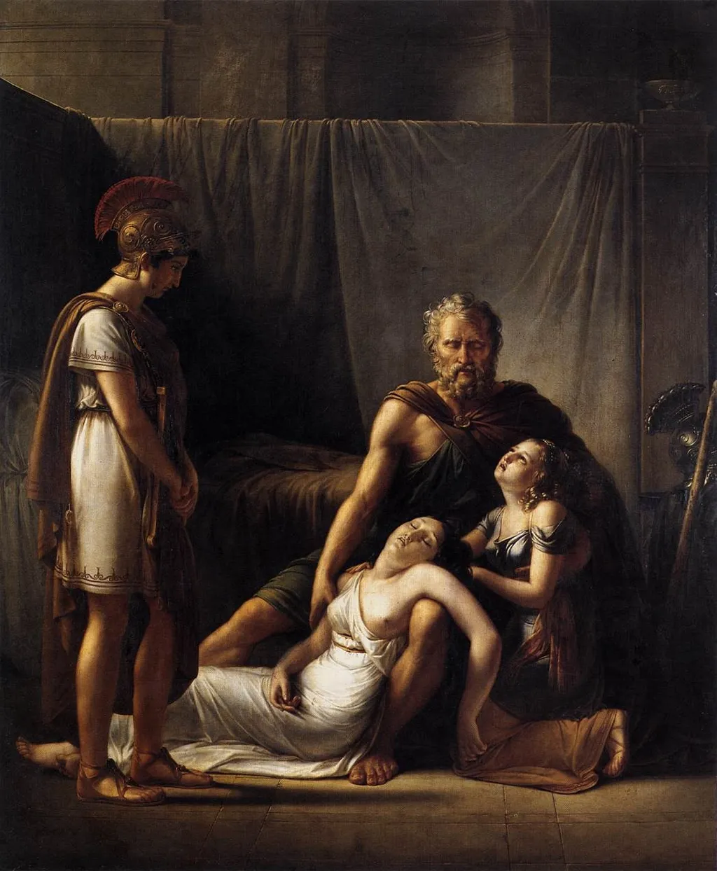 The Death of Belisarius' Wife, by François Kinson, oil, 1817