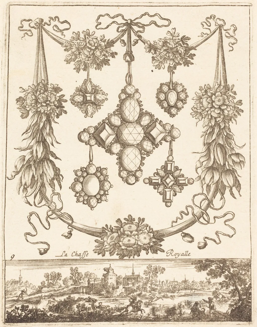 La chasse royalle, by François Le Febvre, ink, 1665