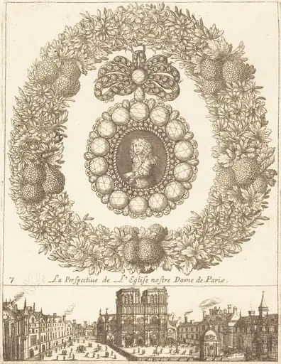 La perspective de l'englise Nostre Dame de Paris, by François Le Febvre
